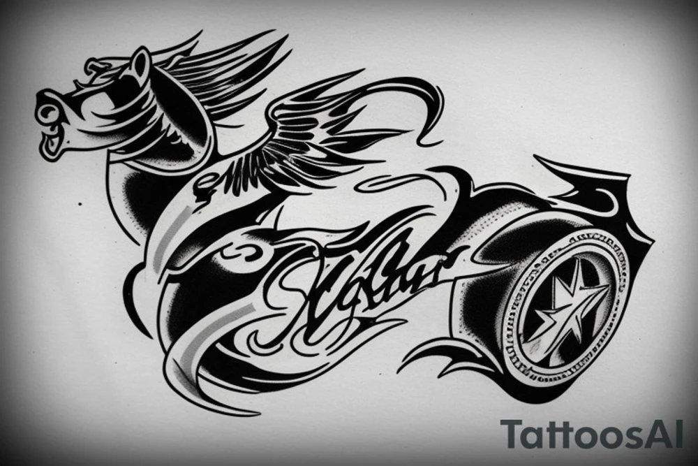 1960’s Mustang on my chest tattoo idea