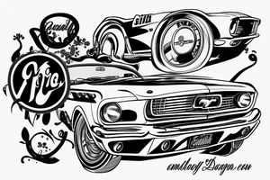 1960’s Ford Mustang on my chest tattoo idea