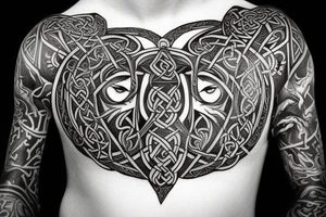 Celtic Demon Woman Gorgeous Wicked smirk Fierce Feral Intricate Detailed Elaborate Comprehensive Runic Gorgeous Expanded tattoo idea