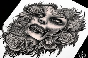Demonic Fierce Grim Feral Intricate Elaborate Comprehensive tattoo idea