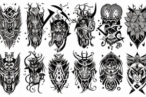 Demonic Runic tattoo idea
