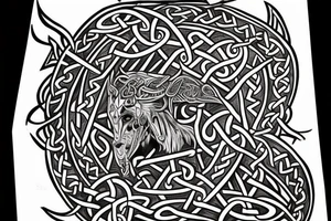 Viking Celtic Runic Elaborate Intricate Comprehensive Demon woman gorgeous beautiful Feral Chaos tattoo idea