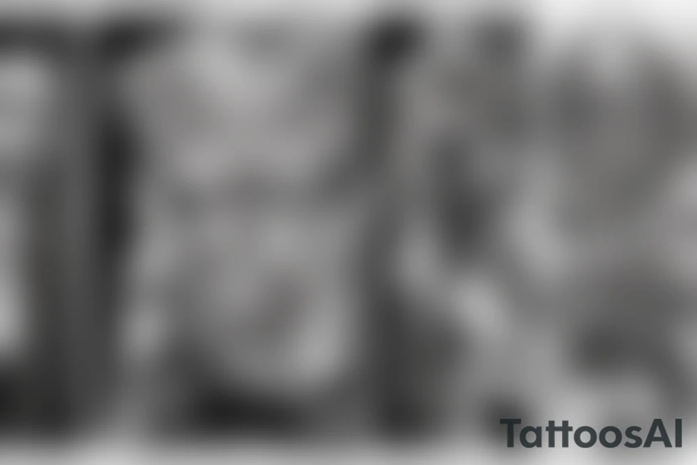 Smokey Pagan Runic Elaborate Intricate Comprehensive Demon woman gorgeous beautiful fierce Feral tattoo idea