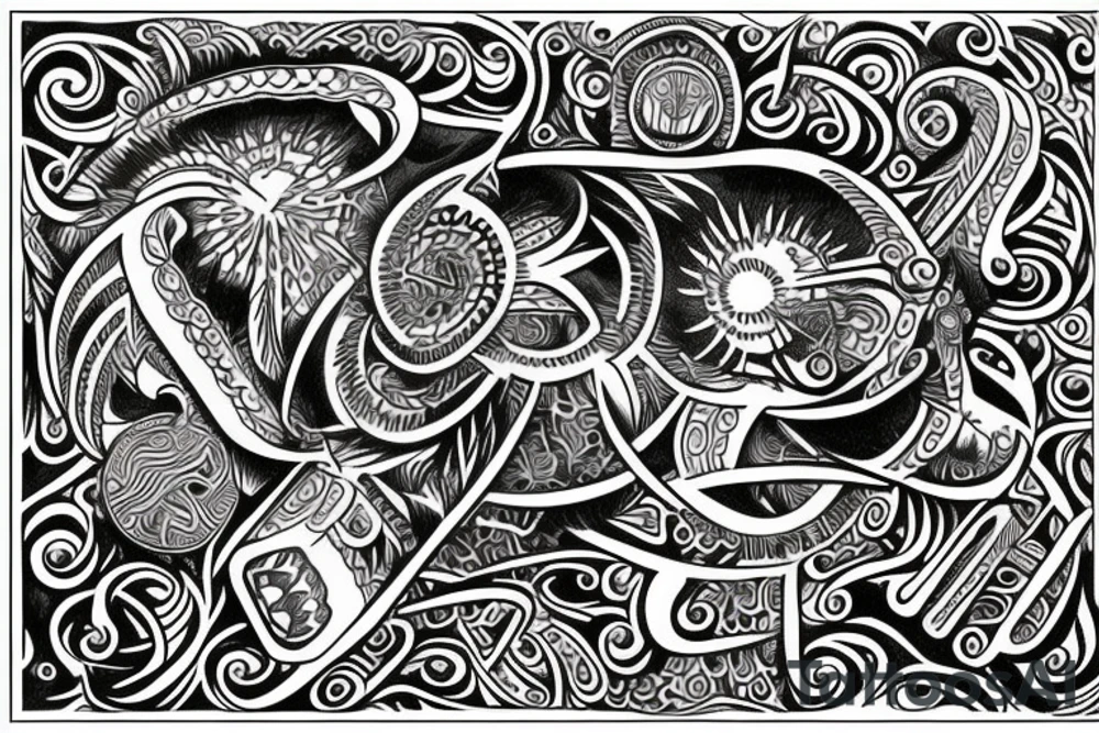 Chaos Spiritual Native American Intricate Comprehensive Detailed Elaborate tattoo idea