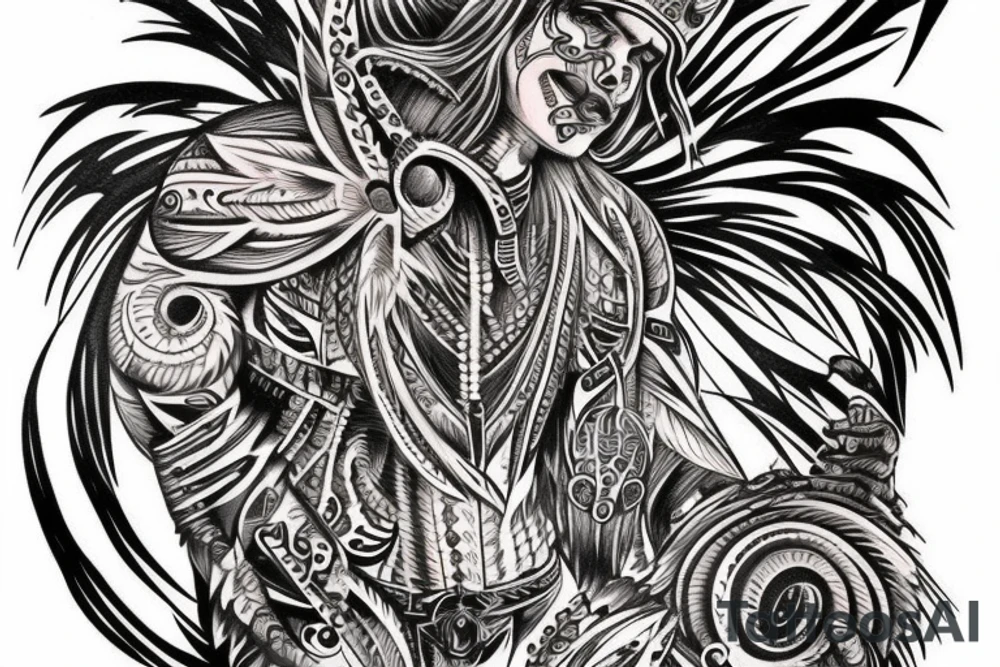 Chaos Spiritual Native American Intricate Comprehensive Detailed Elaborate tattoo idea