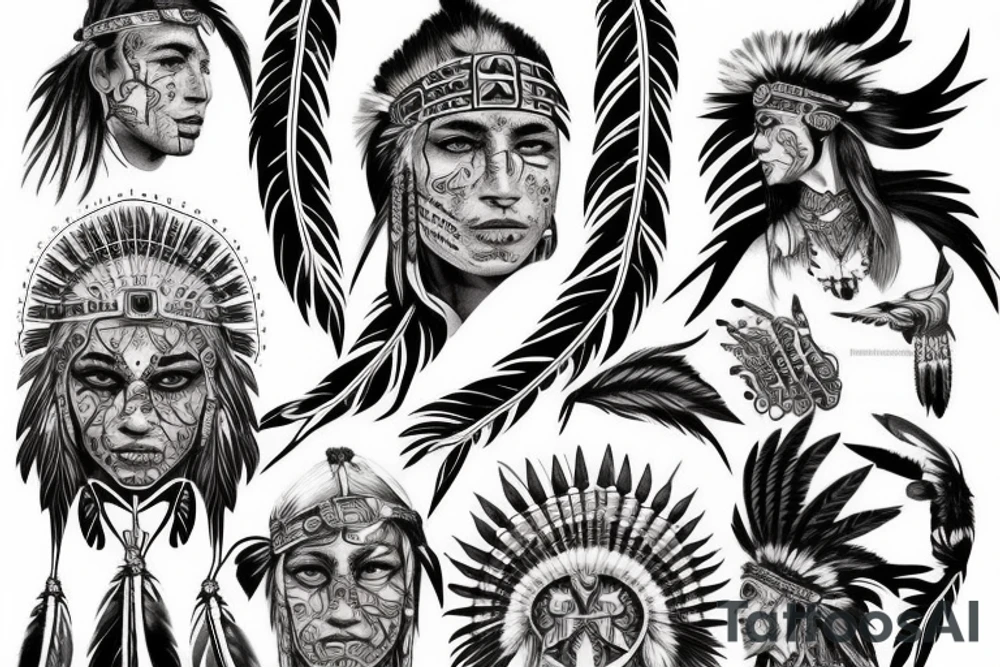 Chaos Spiritual Native American Intricate Comprehensive Detailed Elaborate tattoo idea