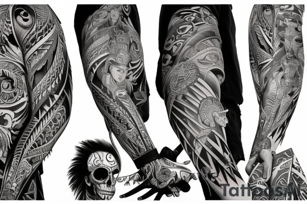Chaos Spiritual Native American Intricate Comprehensive Detailed Elaborate tattoo idea