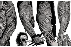 Chaos Spiritual Native American Intricate Comprehensive Detailed Elaborate tattoo idea
