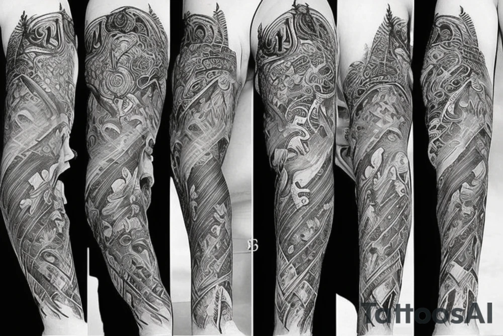 Chaos Spiritual Native American Intricate Comprehensive Detailed Elaborate tattoo idea