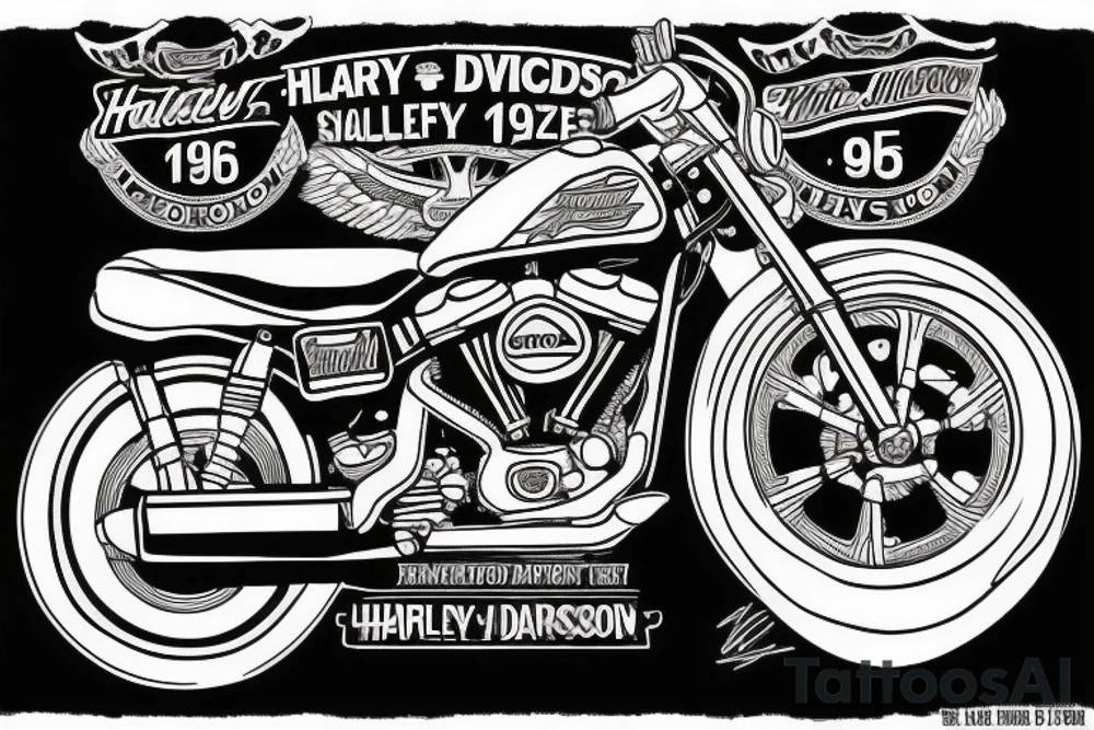 Harley Davidson 1986 HARDTAIL SPRINGER tattoo idea
