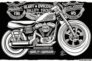 Harley Davidson 1986 HARDTAIL SPRINGER tattoo idea