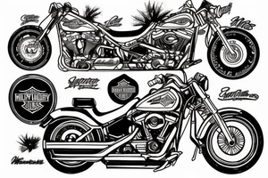 Harley Davidson 1986 HARDTAIL SPRINGER tattoo idea