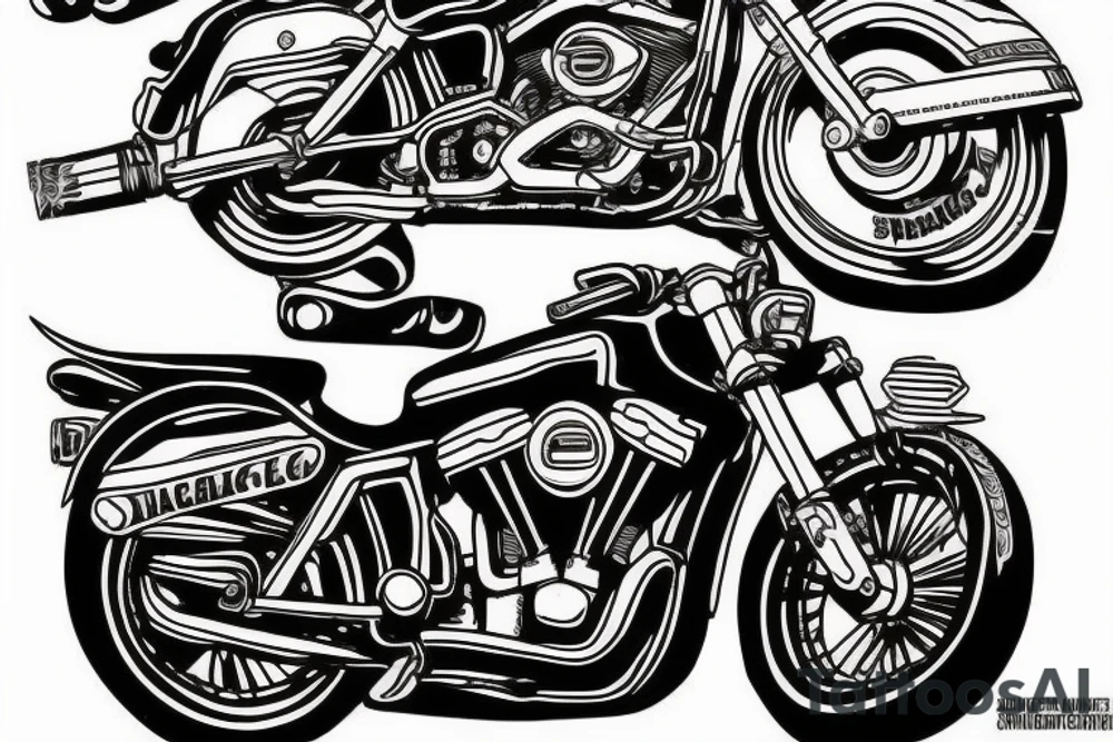 Harley Davidson 1986 HARDTAIL SPRINGER tattoo idea