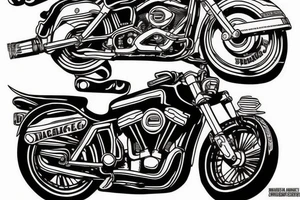 Harley Davidson 1986 HARDTAIL SPRINGER tattoo idea