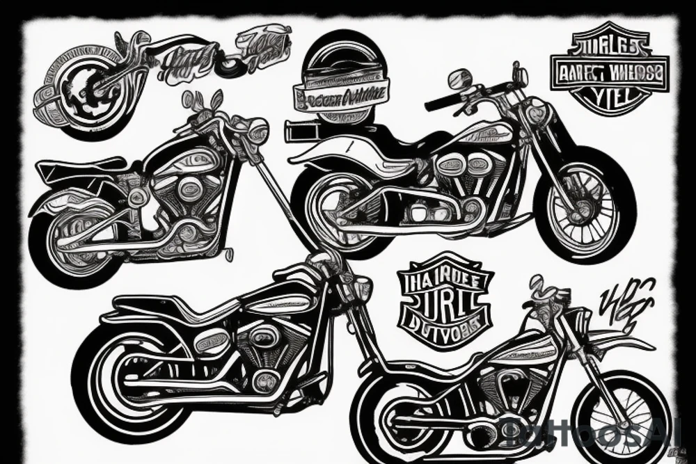 Harley Davidson 1986 HARDTAIL SPRINGER tattoo idea