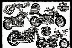 Harley Davidson 1986 HARDTAIL SPRINGER tattoo idea