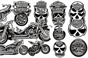 Harley Davidson OLD SCHOOL 
CHOPPER tattoo idea