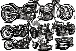 Harley Davidson OLD SCHOOL 
CHOPPER tattoo idea