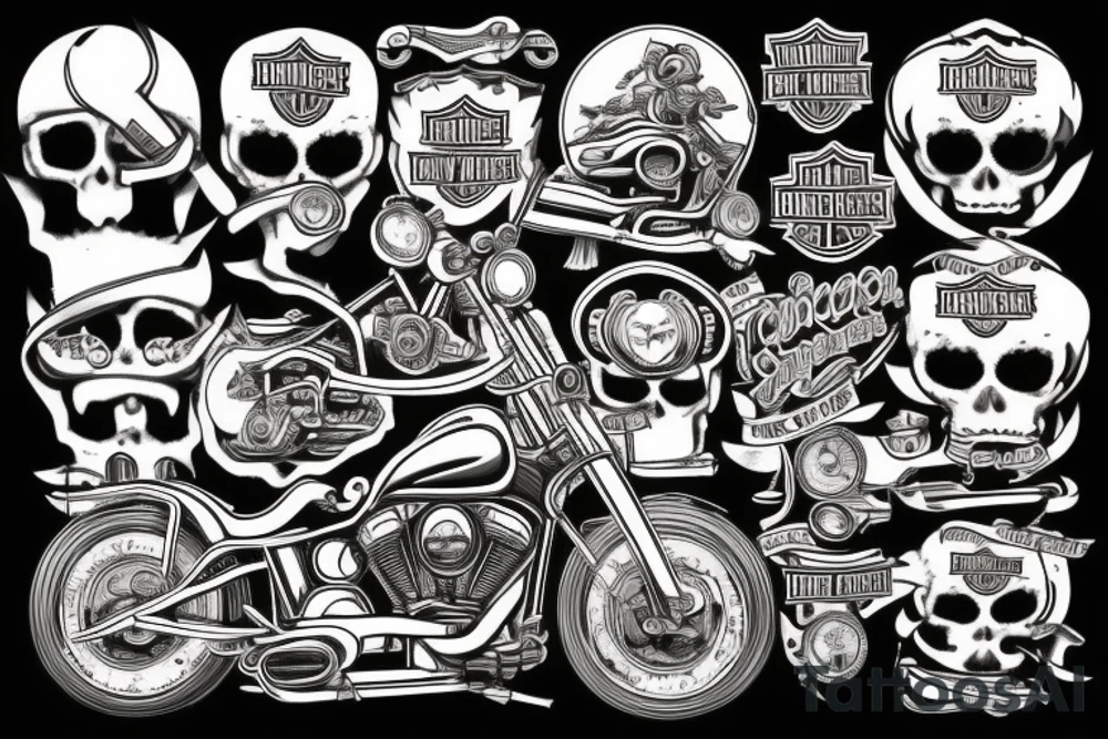 Harley Davidson OLD SCHOOL 
CHOPPER tattoo idea