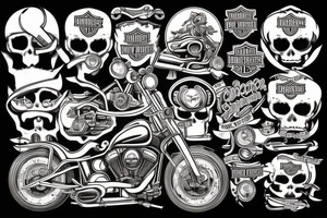 Harley Davidson OLD SCHOOL 
CHOPPER tattoo idea