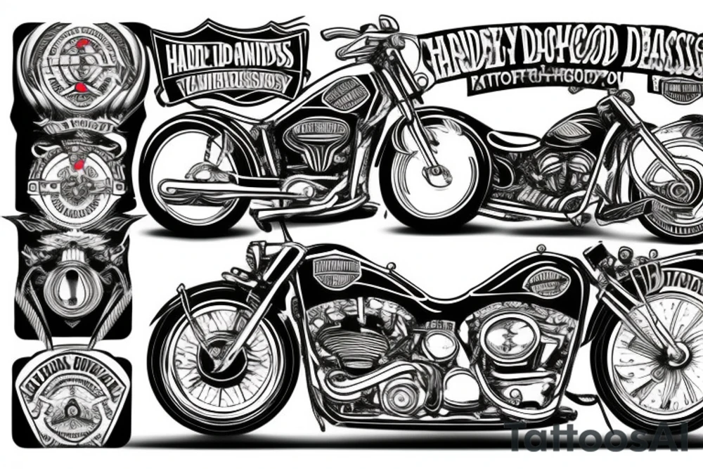 Harley Davidson OLD SCHOOL 
CHOPPER tattoo idea