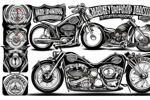Harley Davidson OLD SCHOOL 
CHOPPER tattoo idea