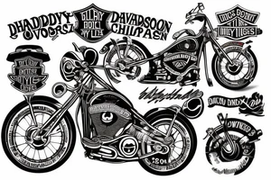 Harley Davidson OLD SCHOOL 
CHOPPER tattoo idea