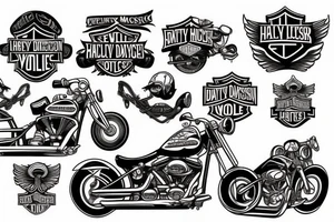 Harley Davidson OLD SCHOOL 
CHOPPER tattoo idea
