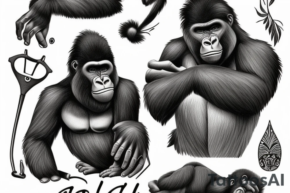 GORILLA tattoo idea