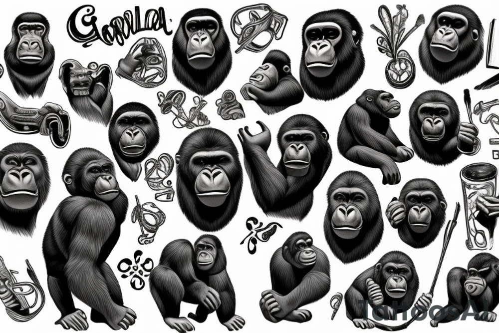 GORILLA tattoo idea
