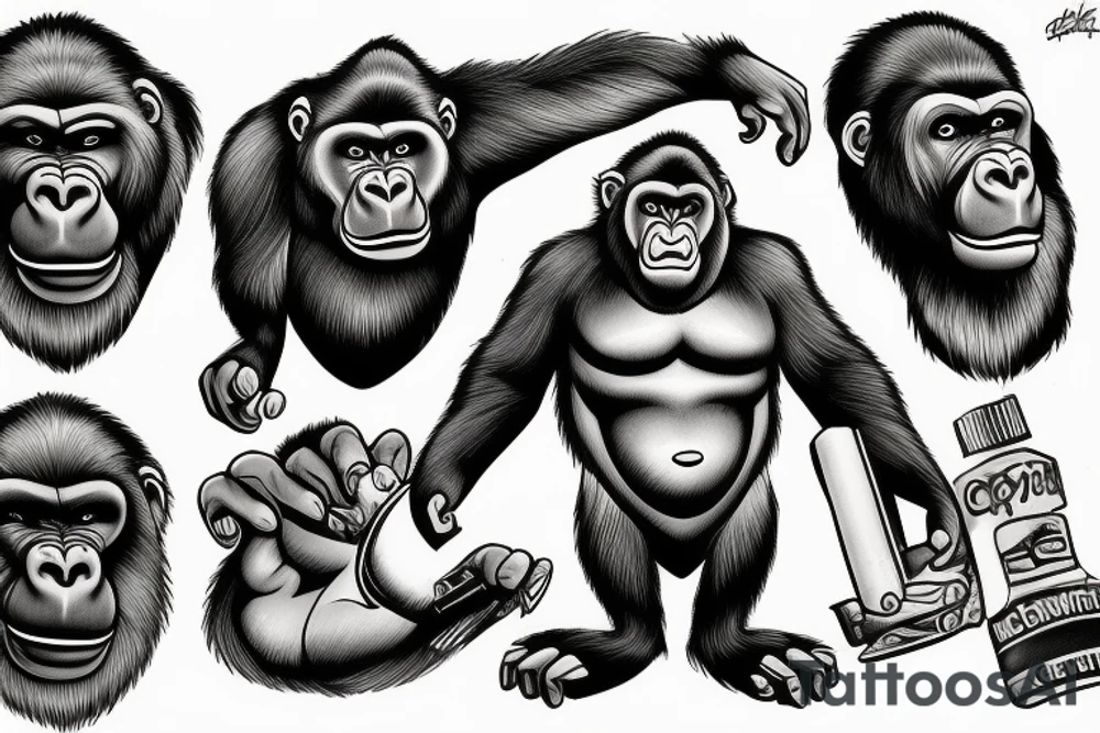 GORILLA tattoo idea