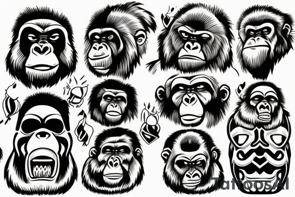 GORILLA tattoo idea