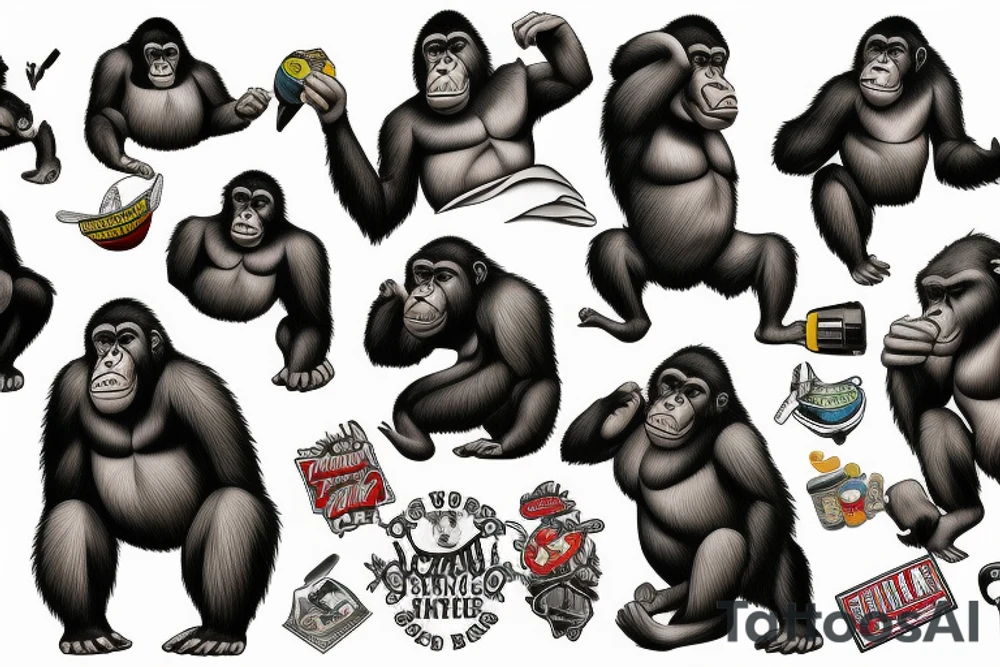 GORILLA tattoo idea