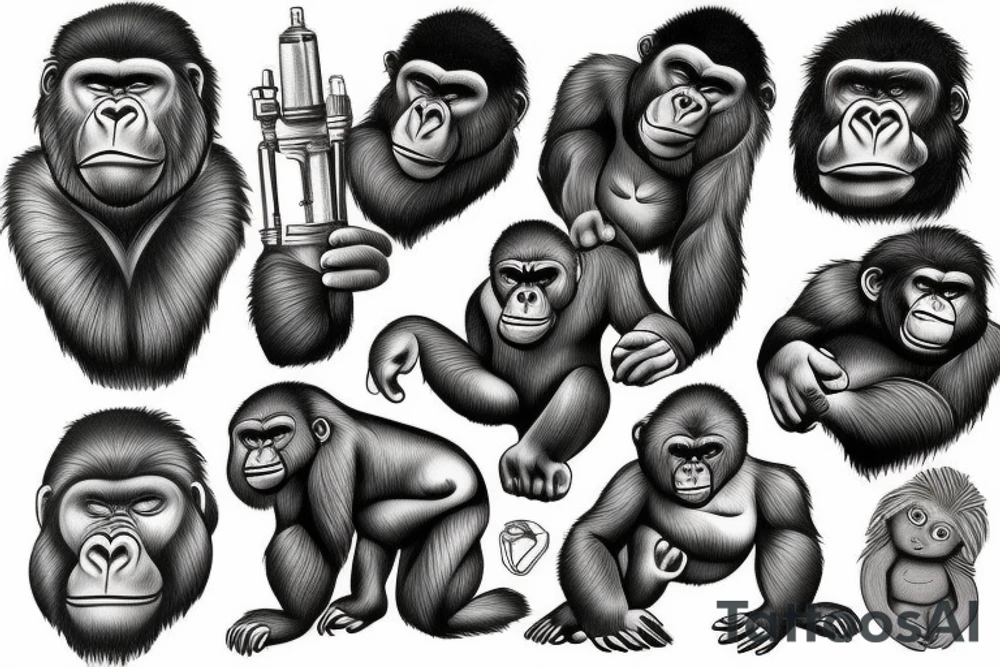 GORILLA tattoo idea