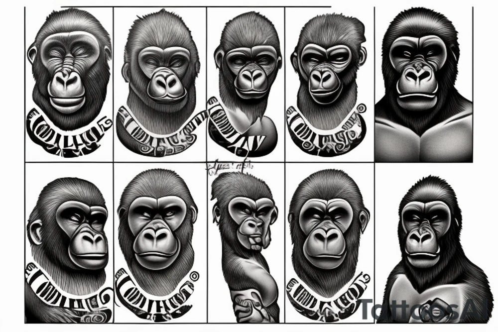 GORILLA tattoo idea