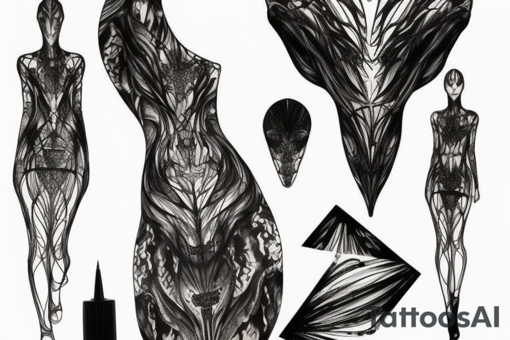 Iris van herpen dress tattoo idea