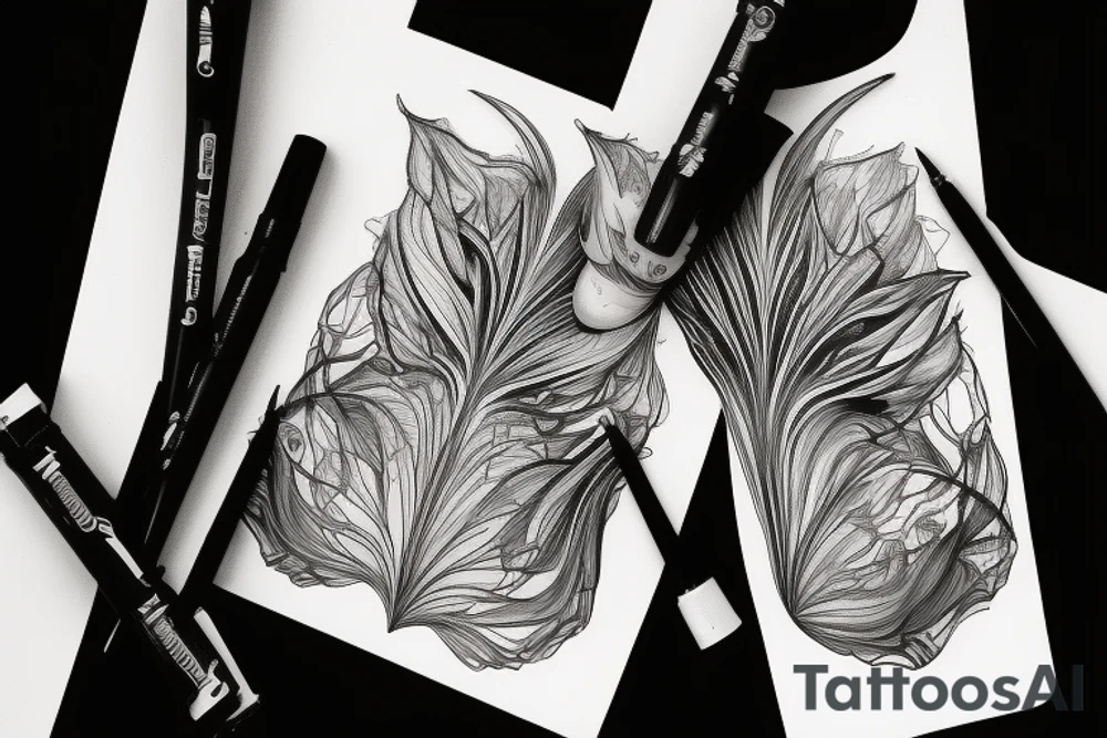 Iris van herpen line art tattoo idea