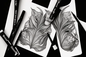 Iris van herpen line art tattoo idea