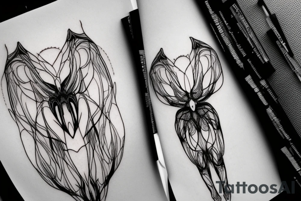 minimalistic Iris van herpen tattoo idea