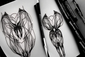 minimalistic Iris van herpen tattoo idea