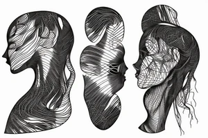 minimalistic Iris van herpen tattoo idea