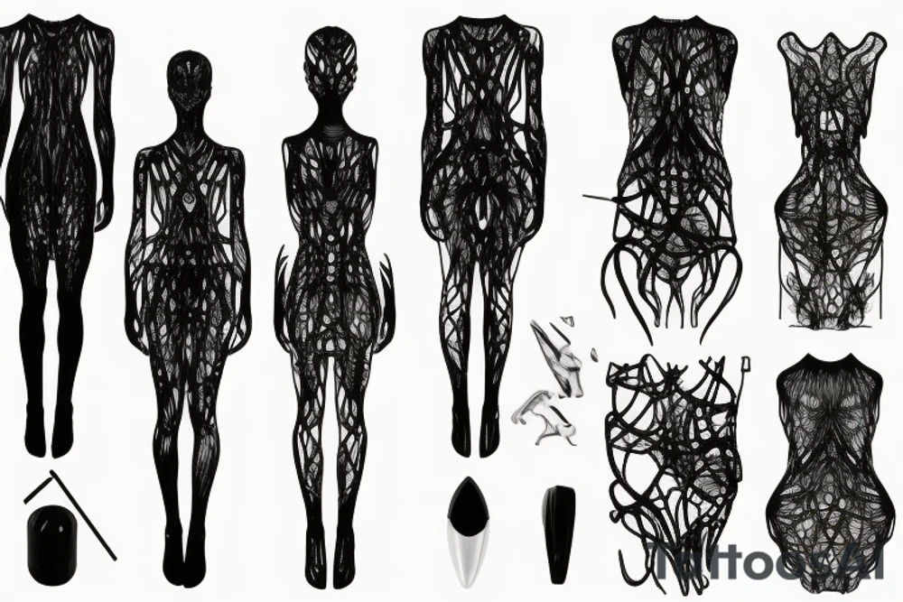 Iris van herpen dress minimalist tattoo idea