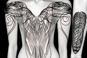 Iris van herpen dress minimalist tattoo idea