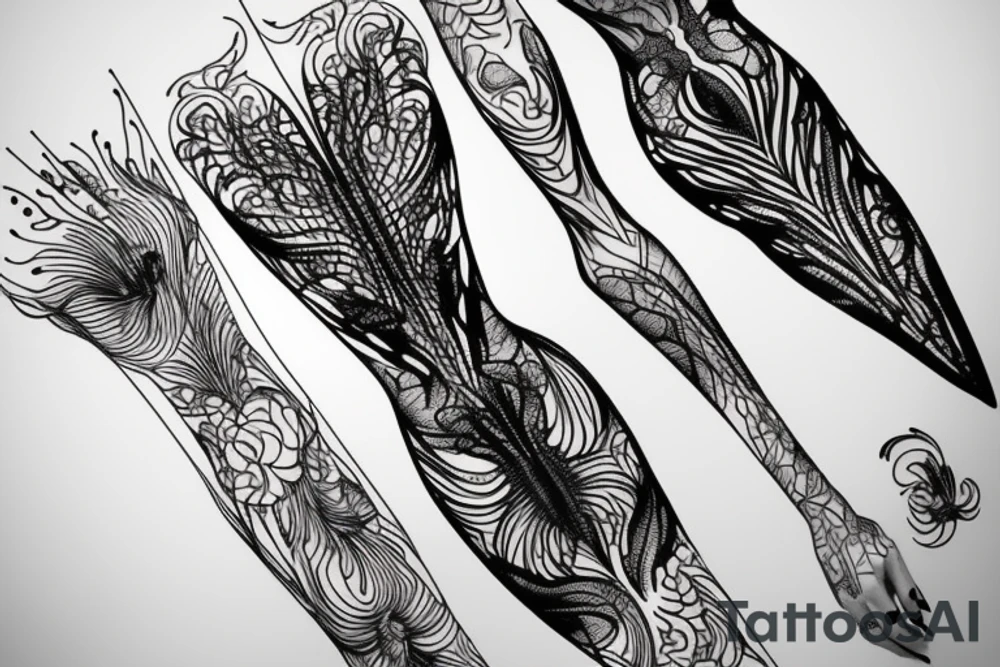 Iris van herpen dress line art tattoo idea