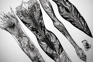 Iris van herpen dress line art tattoo idea