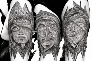 Chaos Spiritual Native American Intricate Comprehensive Detailed Elaborate female tattoo idea