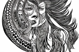 Chaos Spiritual Native American Intricate Comprehensive Detailed Elaborate female tattoo idea