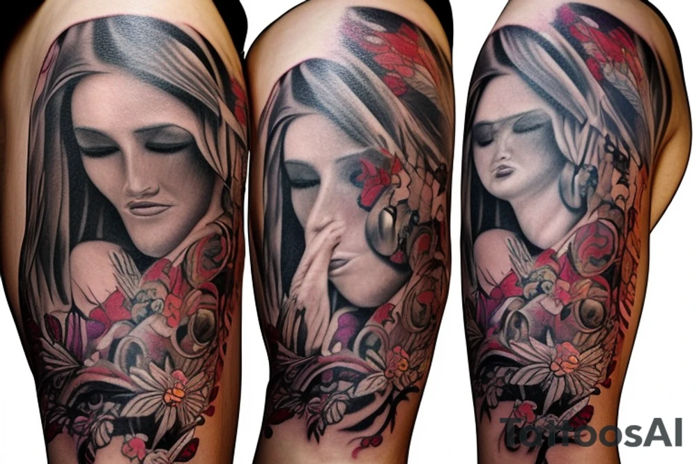Chaos Spiritual Native American Intricate Comprehensive Detailed Elaborate female tattoo idea