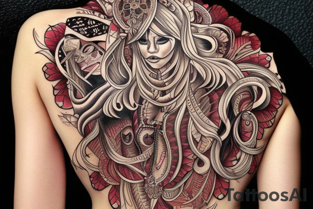 Chaos Spiritual Native American Intricate Comprehensive Detailed Elaborate female tattoo idea