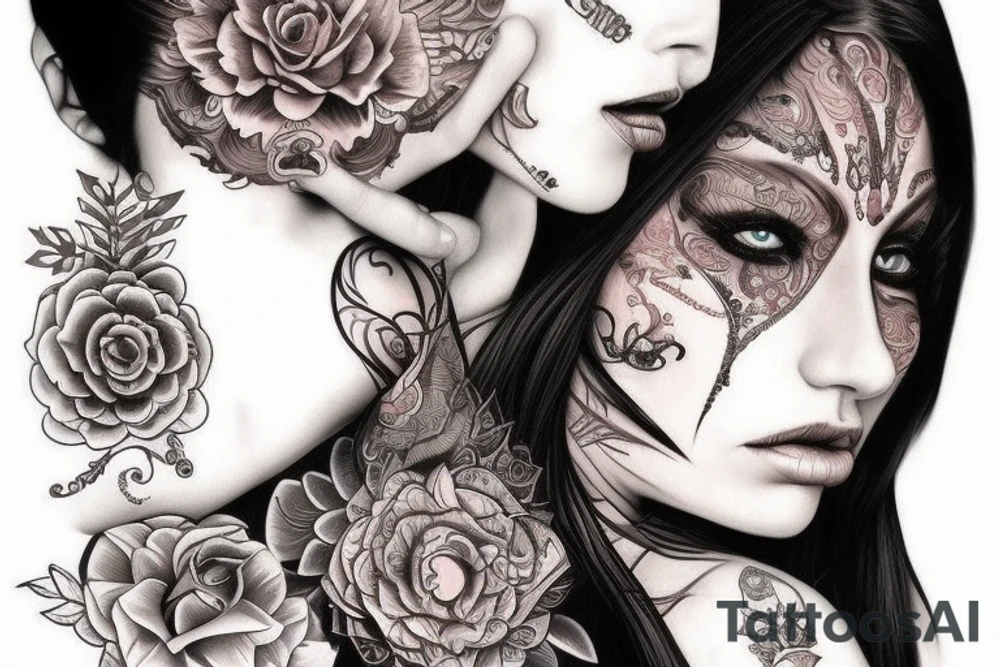 Chaos Spiritual Native
 Intricate Comprehensive Detailed Elaborate female tattoo idea